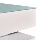 Suprilla Shiny High Glossy Coffee Table with Both Side Drawer Storage